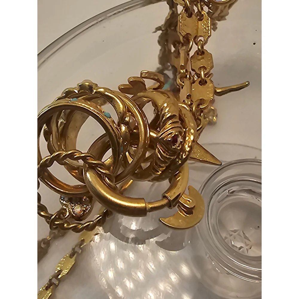 Kirk's Folly goldtoned cherub charm necklace with rings - Picture 7 of 7